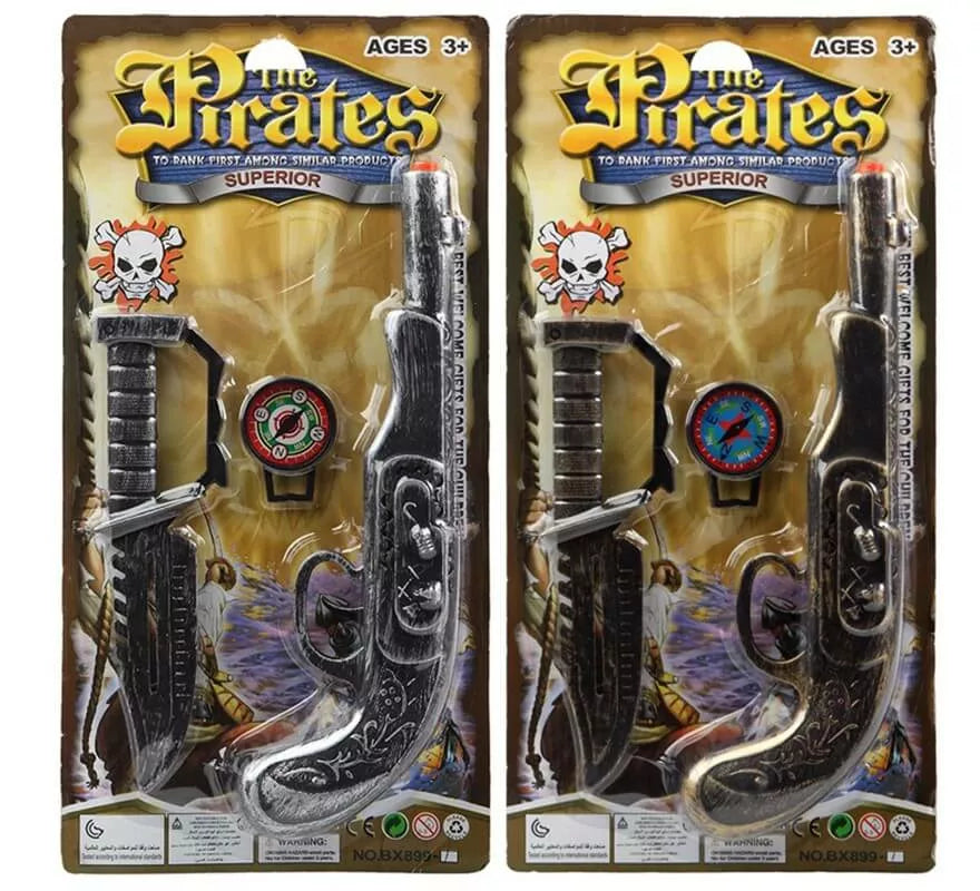 Translation missing: fr.Kit Pirata: Brújula, Cuchillo y Trabuco en 2 modelos surtidos