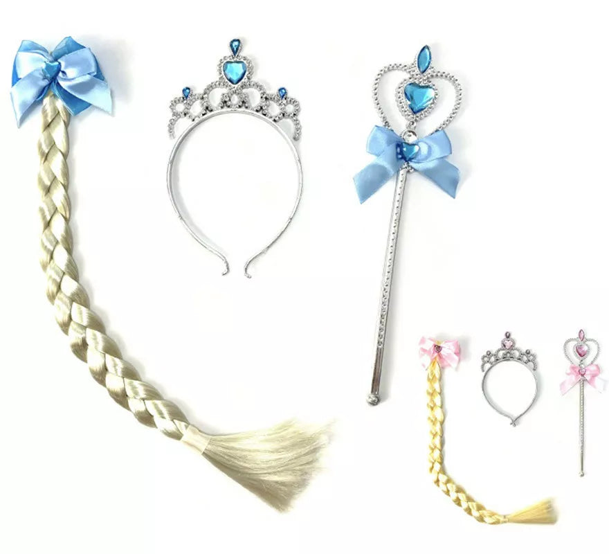 Translation missing: fr.Kit Princesa Infantil 2 colores surtidos: Diadema, Varita y Trenza
