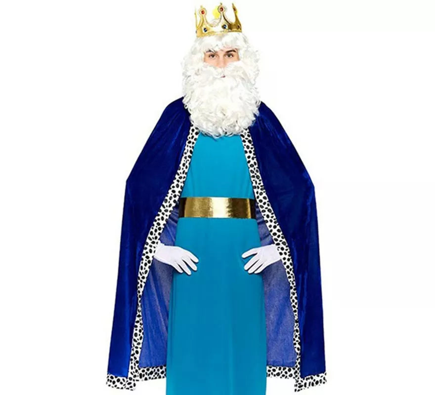 Translation missing: fr.Kit Rey Mago azul adulto: Capa y Corona