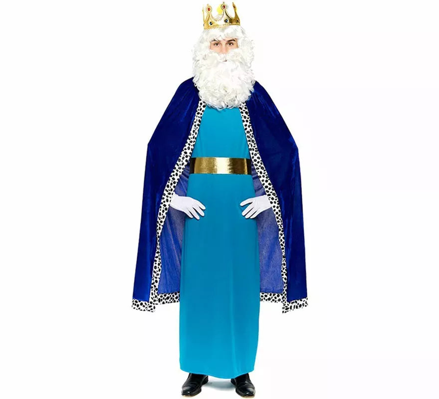 Translation missing: fr.Kit Rey Mago azul adulto: Capa y Corona
