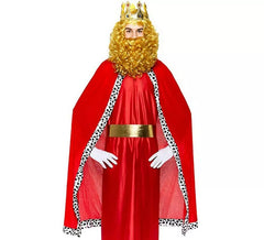 Kit de Roi Mage Rouge pour adulte : cape et couronne