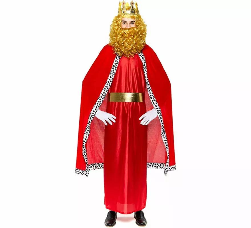 Translation missing: fr.Kit Rey Mago rojo adulto: Capa y Corona