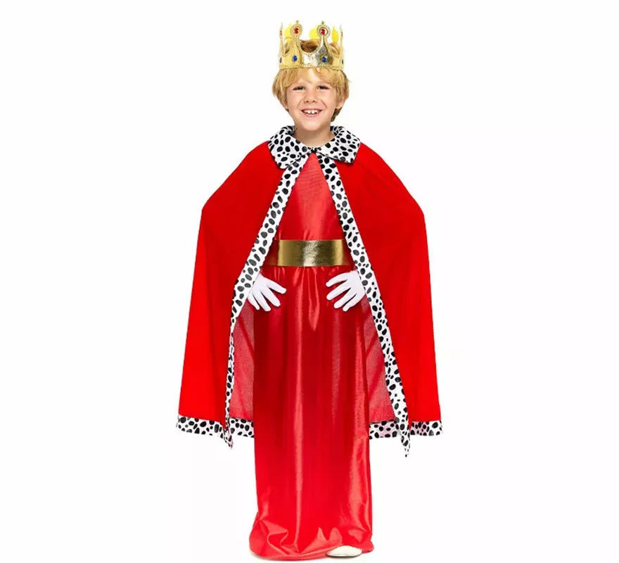 Translation missing: fr.Kit Rey Mago rojo Infantil: Capa y Corona