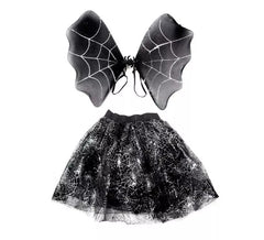 Kit toile d'araignée : Tutu et ailes noires