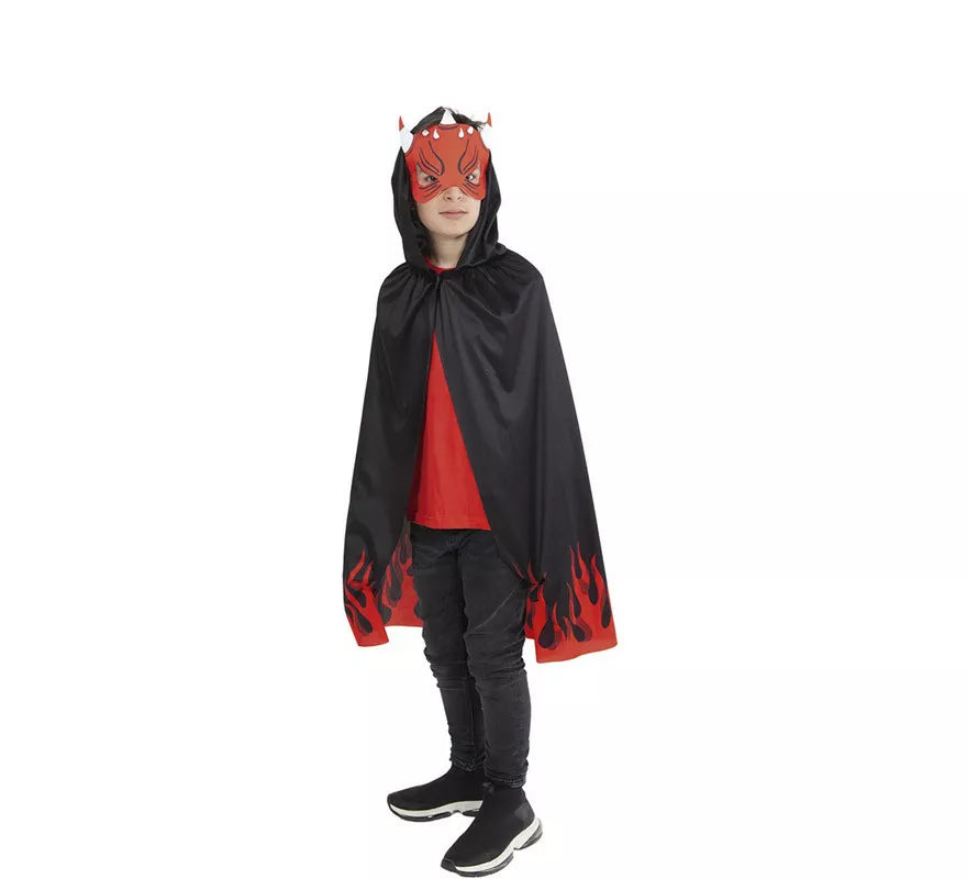 Translation missing: fr.Kit Superhéroe Demonio Infantil: Capa impresa y Antifaz