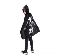 Kit enfant squelette super-héros : cape et masque imprimés