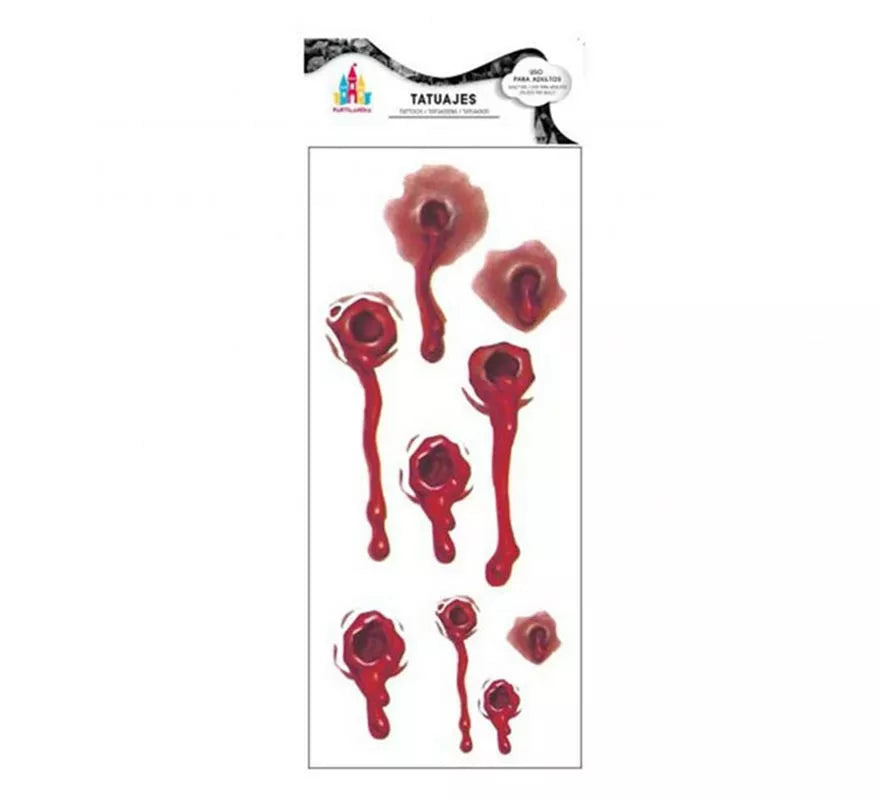 Translation missing: fr.Kit Tatuajes Disparos de Balas con sangre