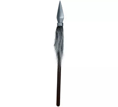 Lance indienne ou esquimaude en plastique avec poils, 43 cm