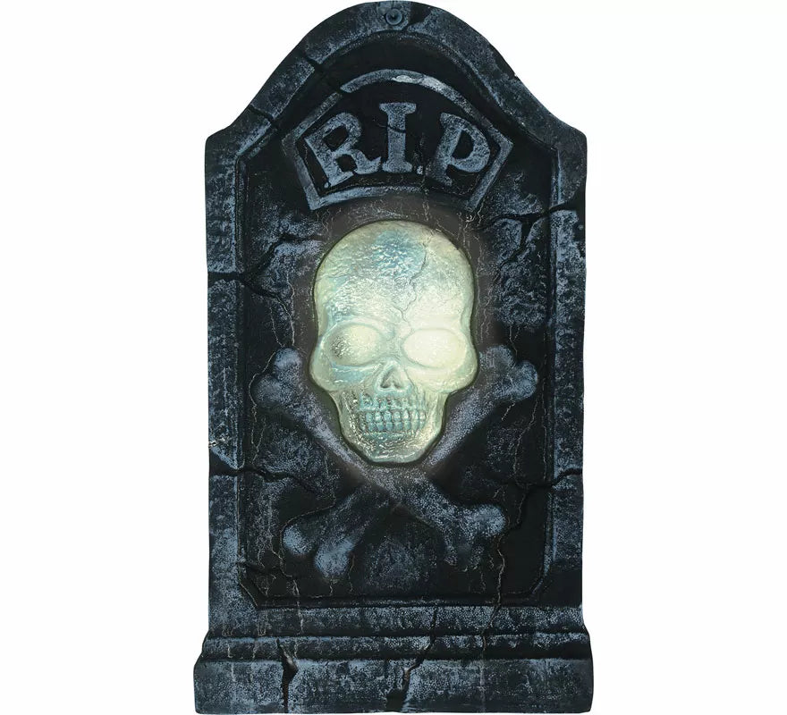 Translation missing: fr.Lápida Calavera Pirata con Luz y Sonido de 90x50 cm