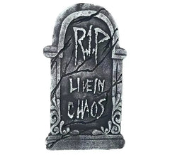 """Pierre tombale du cimetière ""Live in Chaos2 43x22 cm"""