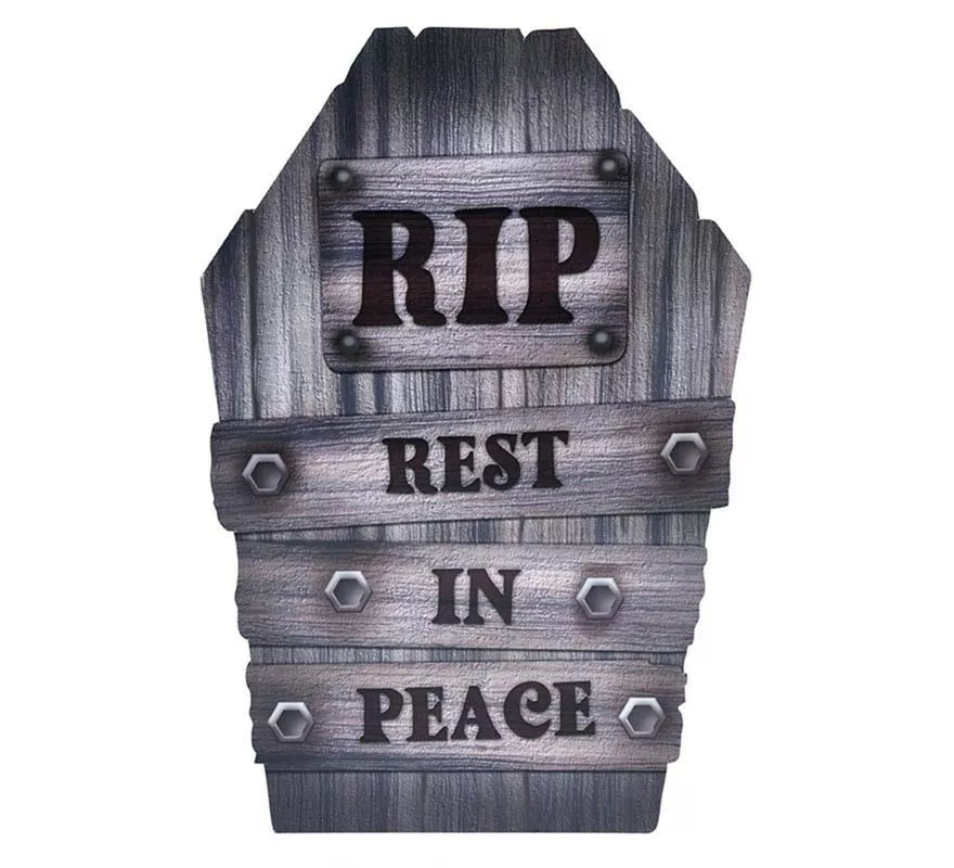 Translation missing: fr."Lápida Cementerio plástico 'Rest in Peace"" de 56 cm"