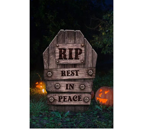 "Lápida Cementerio plástico 'Rest in Peace"" de 56 cm"