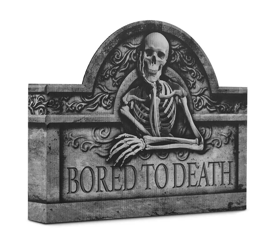 Translation missing: fr.Lápida de Cartón Bored to Death de 27,5x37 cm