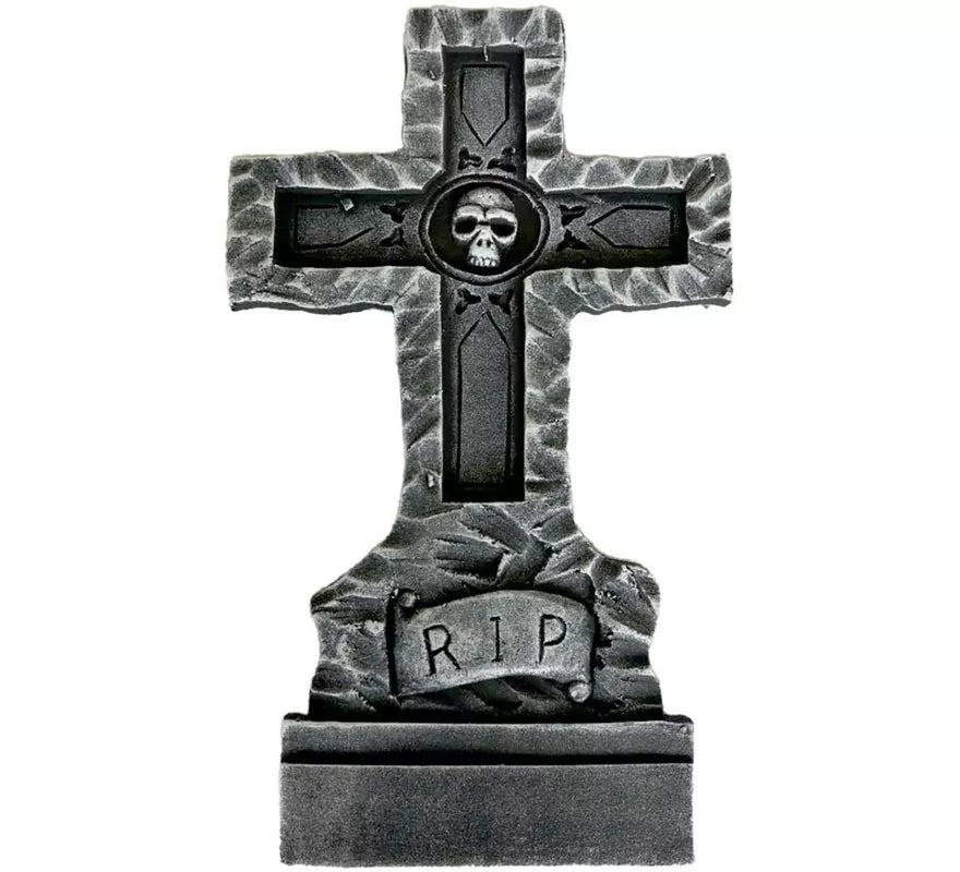 Translation missing: fr.Lápida de Cementerio Cruz y RIP de 38x3x61 cm