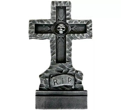 Pierre tombale de cimetière Croix et RIP 38x3x61 cm