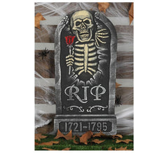 Pierre Tombale RIP avec Date 32x65 cm