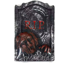 Pierre tombale zombie en mousse RIP 34x3,50x55 cm