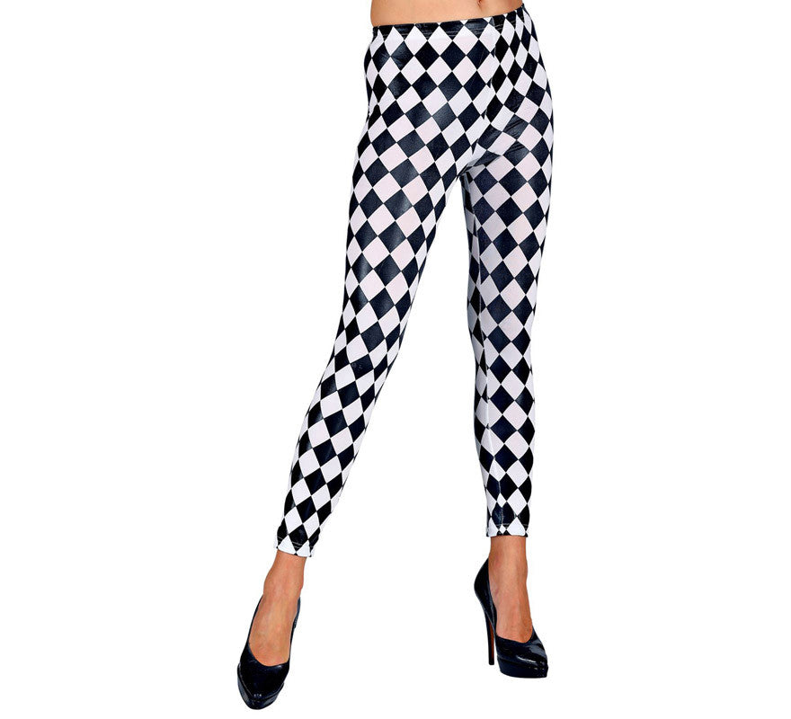 Translation missing: fr.Leggings a Rombos Blancos y Negros para mujer