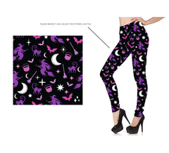 Leggings de sorcière violets pour femmes