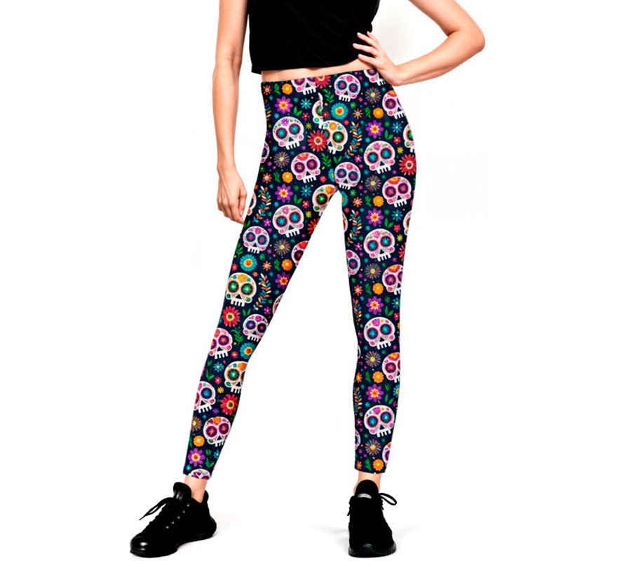 Translation missing: fr.Leggins de Calaveras Catrina para mujer