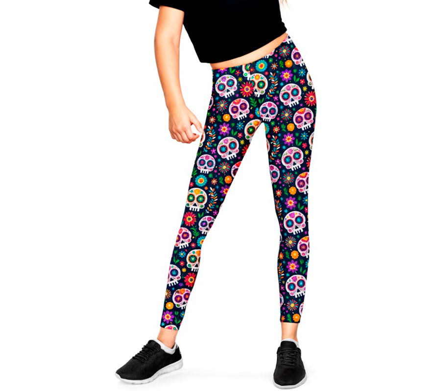 Translation missing: fr.Leggins de Calaveras Catrina para niña