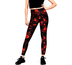 Leggings à empreintes de sang pour femmes