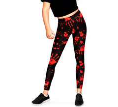 Leggings à empreintes de sang pour filles