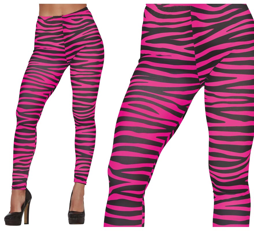 Translation missing: fr.Leggins estampado de Cebra fucsia para mujer