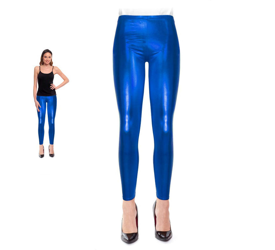 Translation missing: fr.Leggins Metalizado azul oscuro para mujer