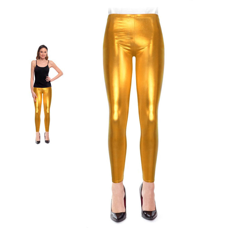 Translation missing: fr.Leggins Metalizado dorado para mujer