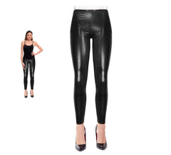 Legging métallisé noir pour femme