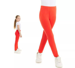 Leggings orange fluo pour filles