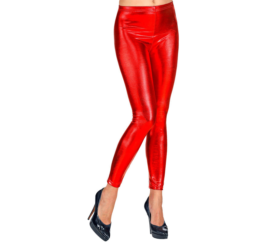Translation missing: fr.Leggins rojos Metalizados para mujer