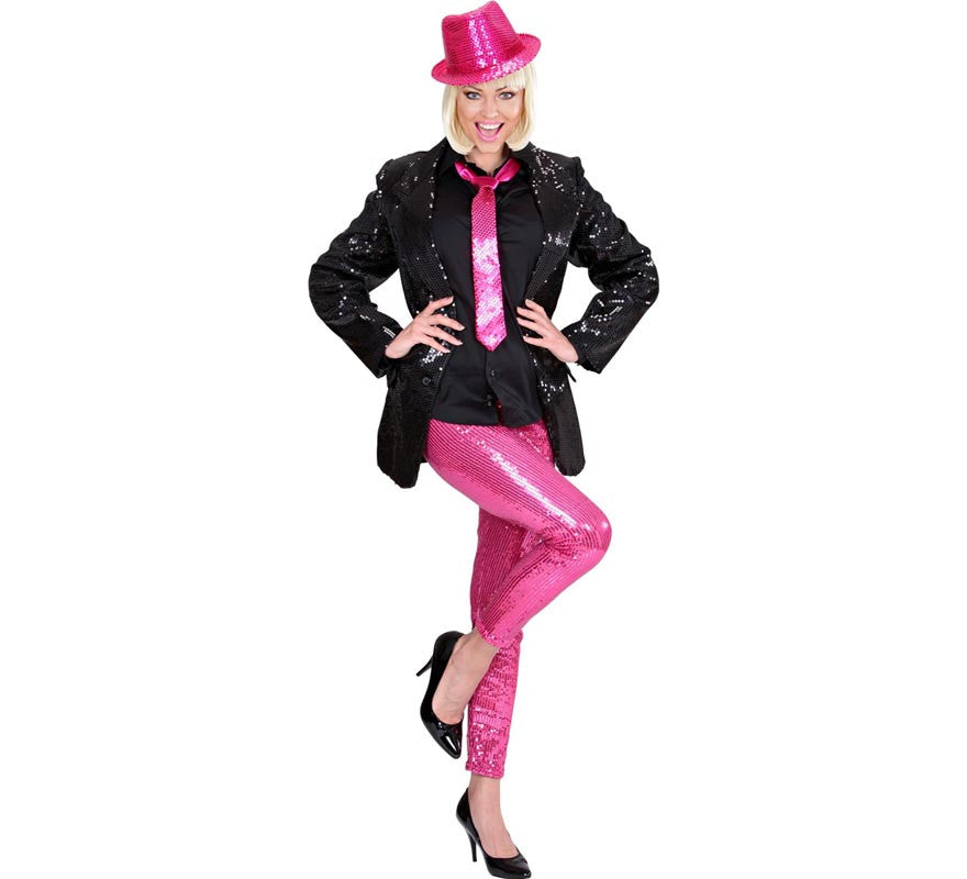 Translation missing: fr.Leggins rosa con lentejuelas para mujer