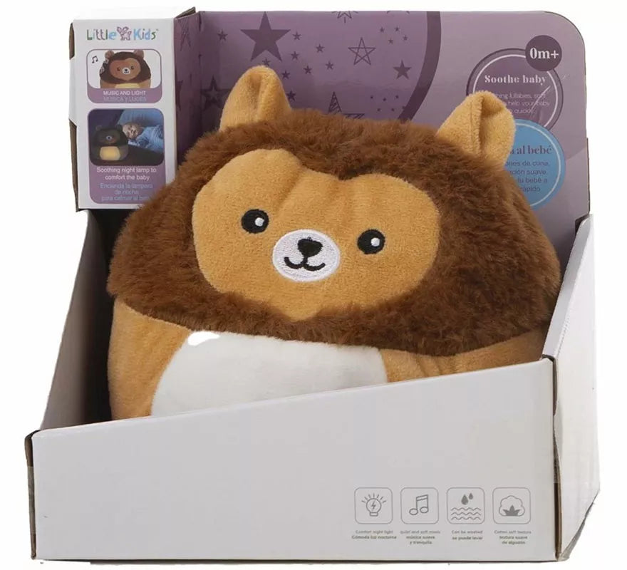 Translation missing: fr.León de Peluche Relajante con Luz y Sonido de 24 cm
