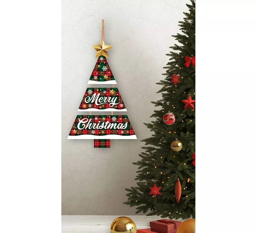 Translation missing: fr.Letrero Árbol Merry Christmas de 32x21 cm