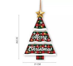 Panneau Sapin Joyeux Noël 32x21 cm
