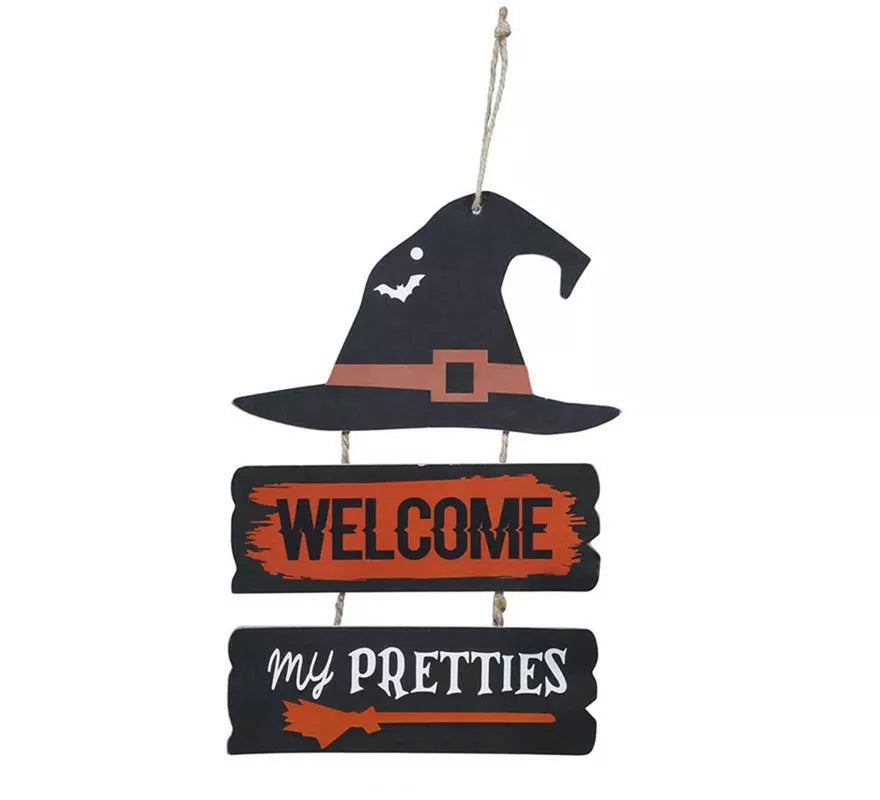 Translation missing: fr."Letrero Bruja ""Welcome"" de 32x21 cm"