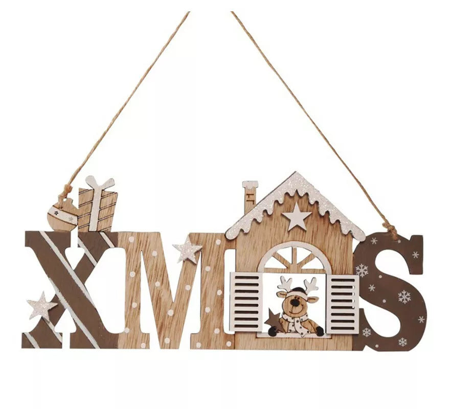 Translation missing: fr.Letrero Colgante X Mas de Madera de 5X12 cms