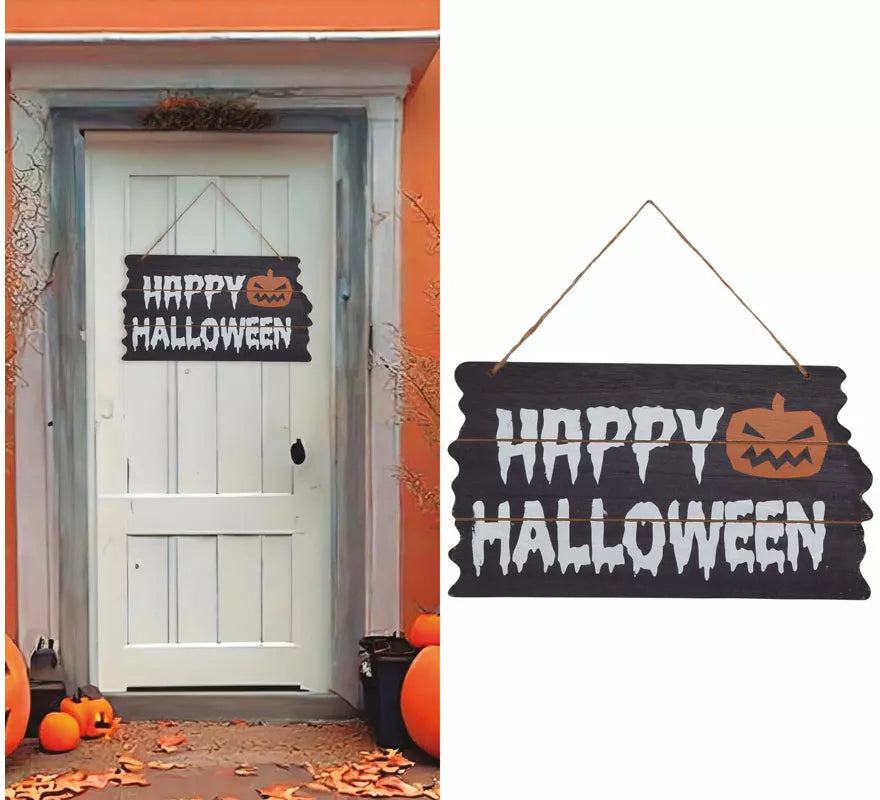 Translation missing: fr.Letrero 'Happy Halloween' de 34X19 cm