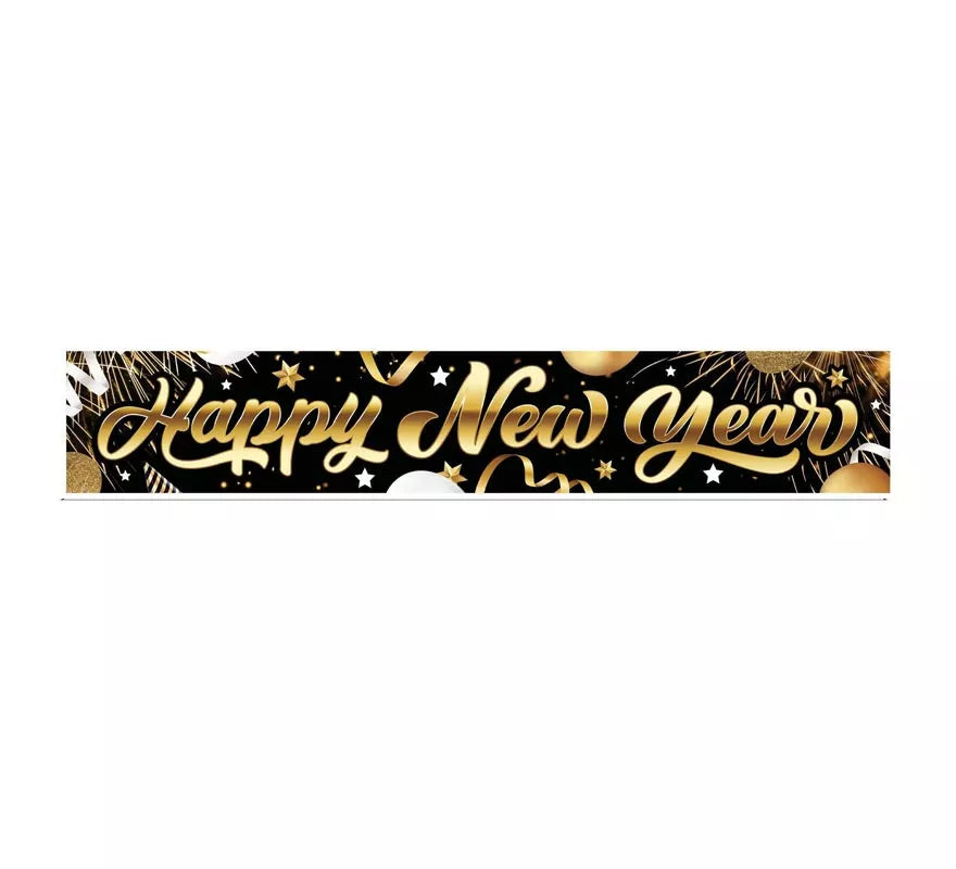Translation missing: fr.Letrero Happy New Year de tela de 290x50 cm