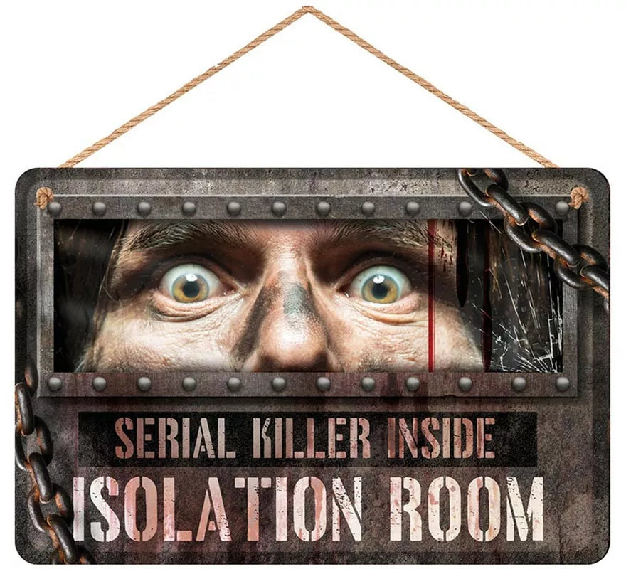 Translation missing: fr.Letrero Isolation Room 30x20 cm Madera