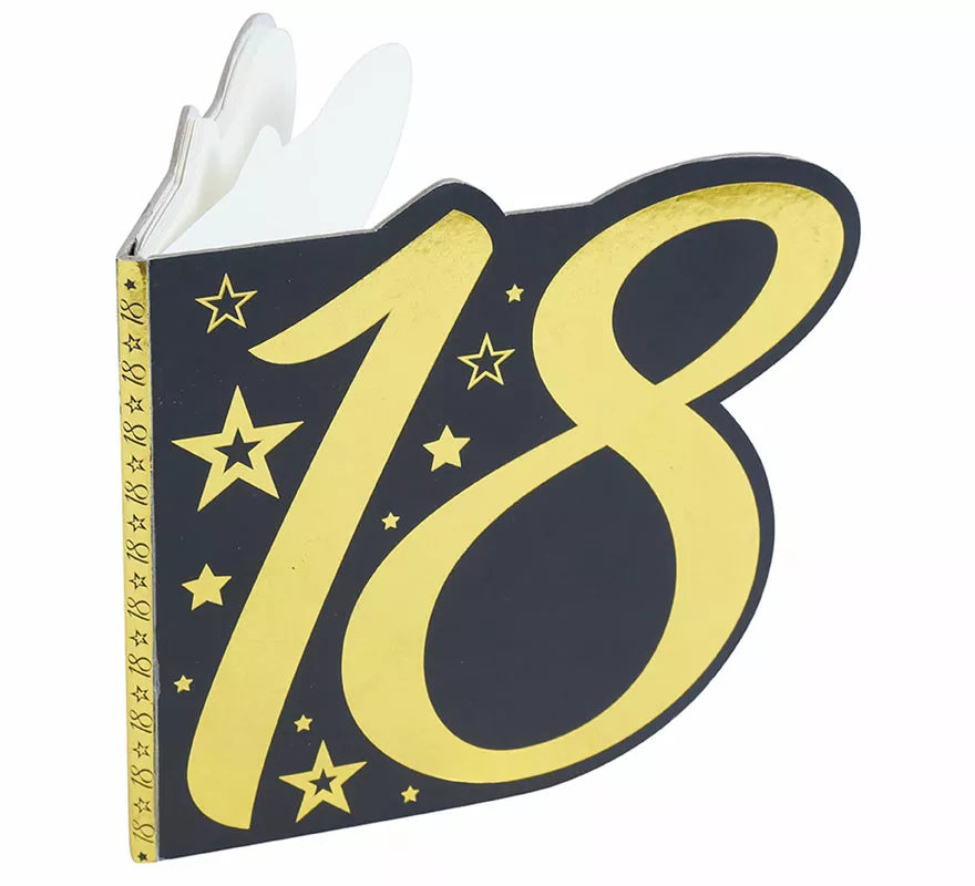 Translation missing: fr.Libro Dorado y Negro 18 Años Cumpleaños y Aniversarios de 26 Páginas