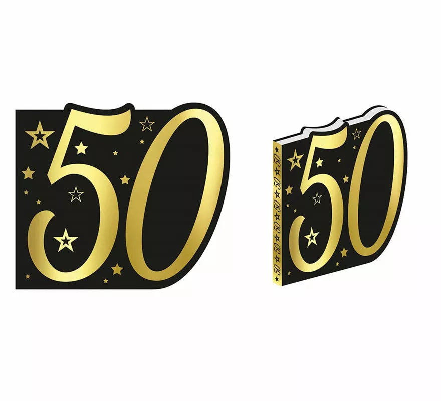 Translation missing: fr.Libro Dorado y Negro 50 Años Cumpleaños y Aniversarios de 26 Páginas