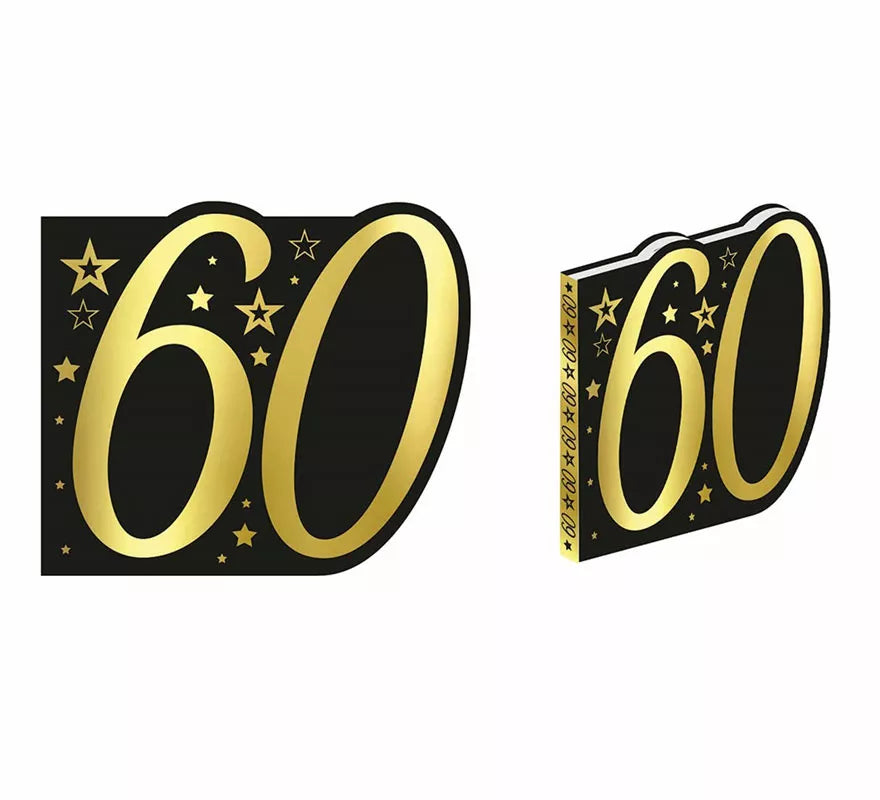 Translation missing: fr.Libro Dorado y Negro 60 Años Cumpleaños y Aniversarios de 26 Páginas