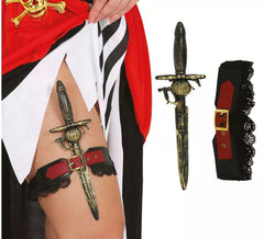 Ligue avec dague de pirate en plastique