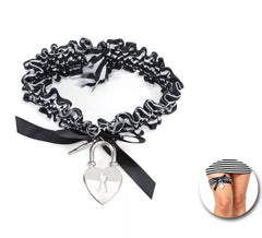 Porte-jarretelles prisonnier avec cadenas 6,3x2,5 cm