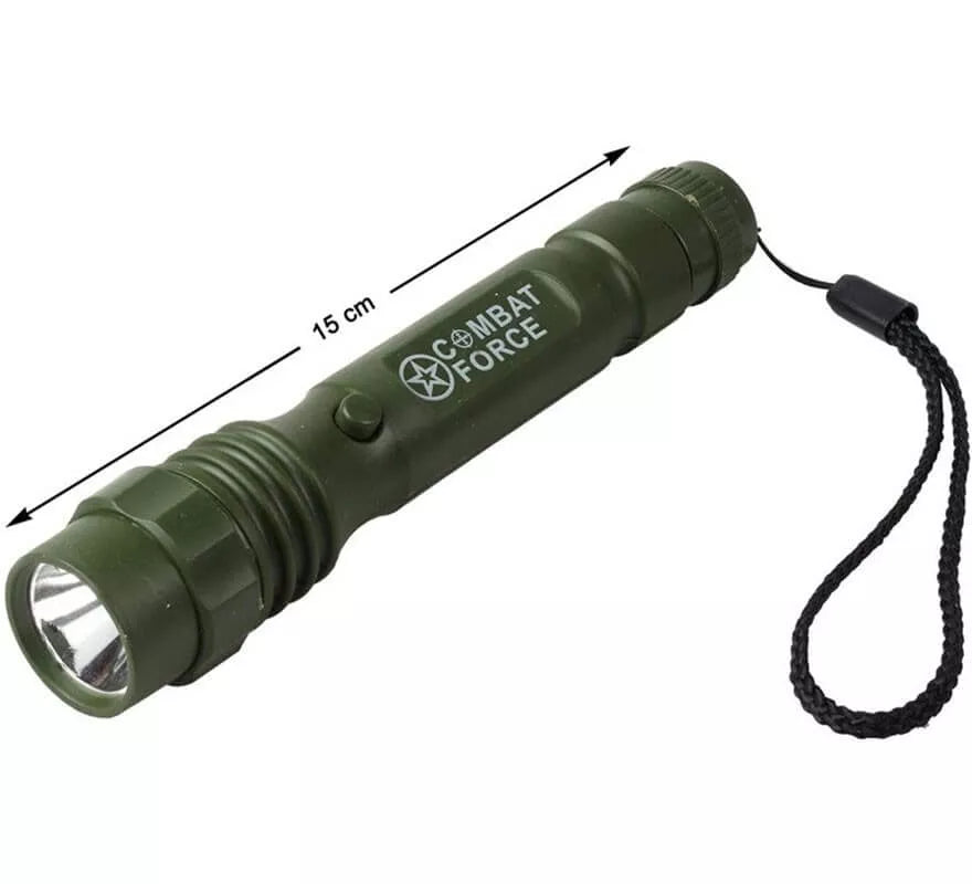 Translation missing: fr.Linterna Verde Militar con Luz de 15 cm