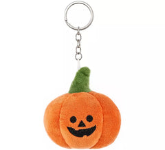 Porte-clés citrouille en peluche 10 x 10 cm