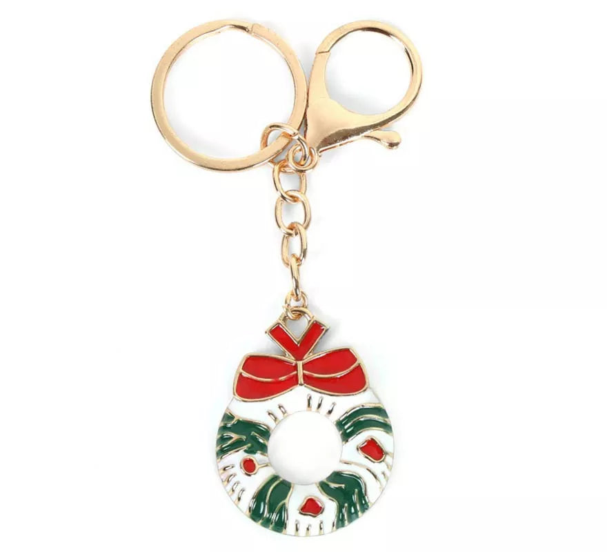 Translation missing: fr.Llavero de Corona de Navidad de 3,5x4 cm